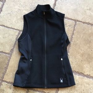 Women S Spyder black tech zip vest